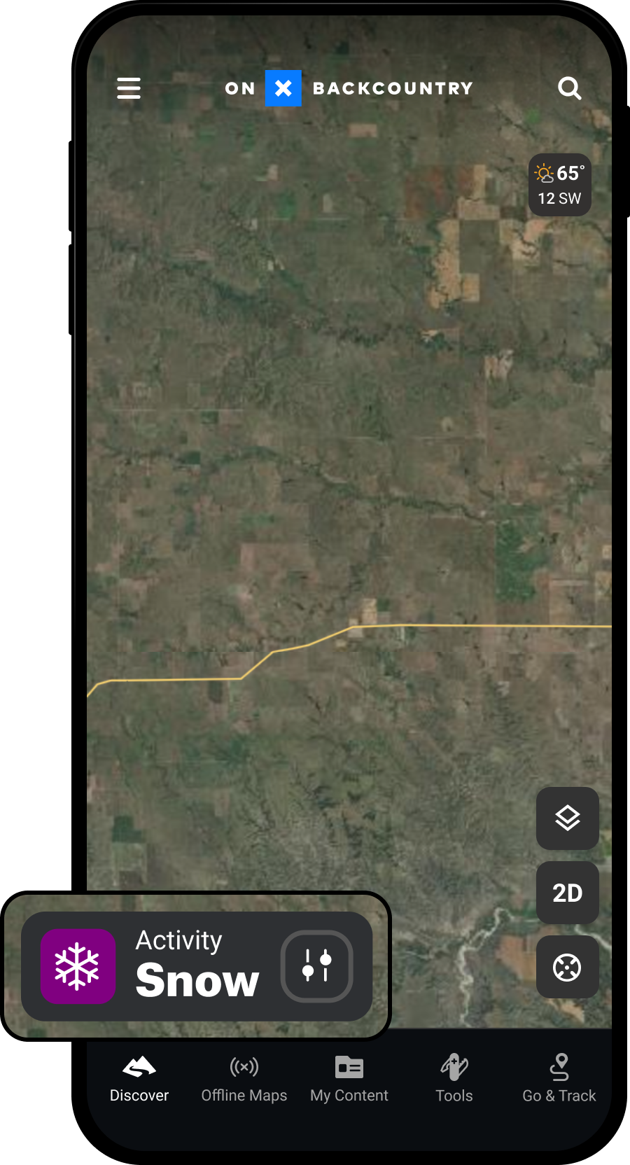 Snow Mode onX Backcountry