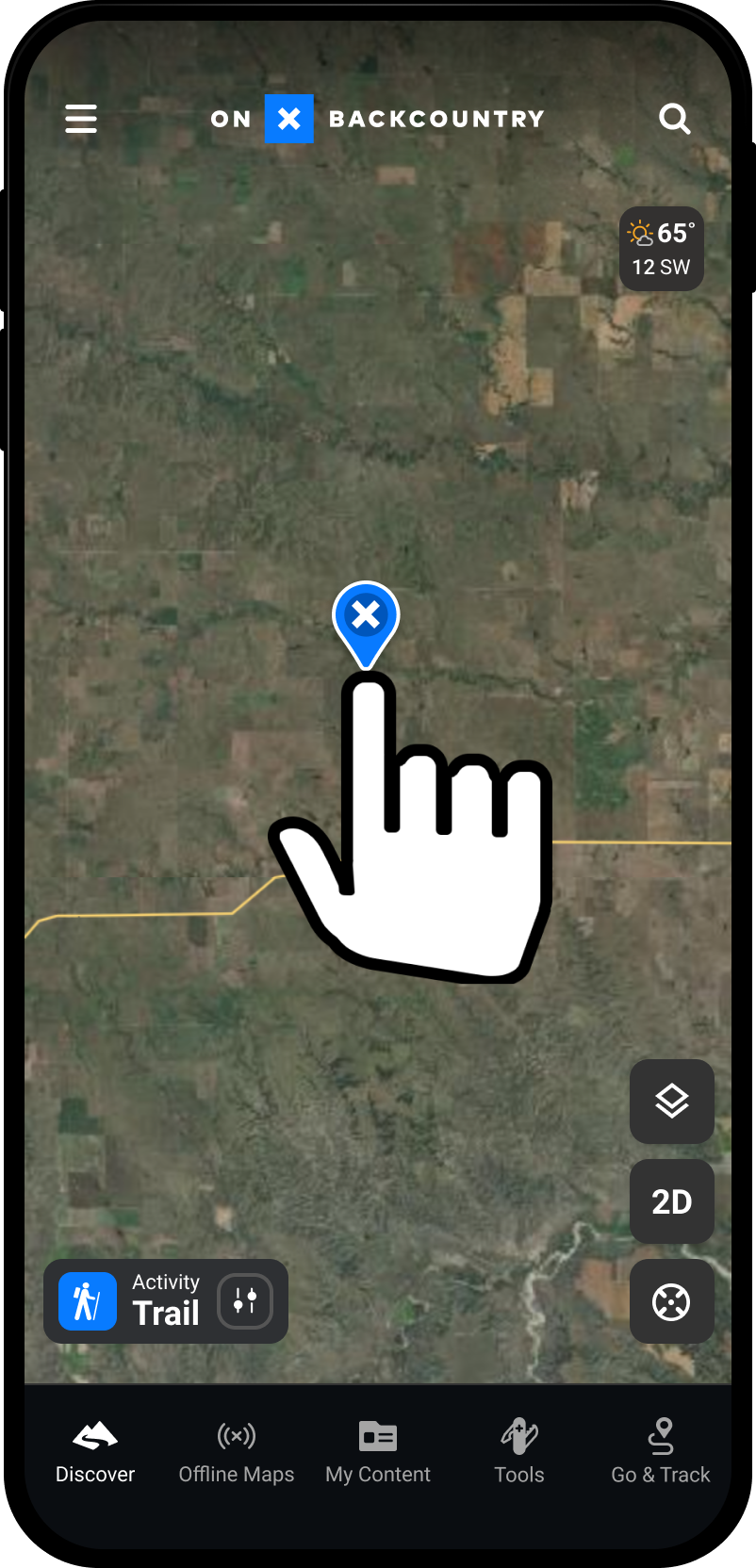 Tap to place Waypoint Backcountry App.png