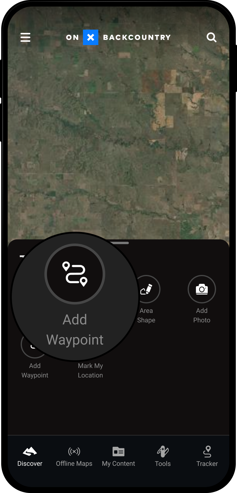 Add a Waypoint Tools Menu Backcountry App.png