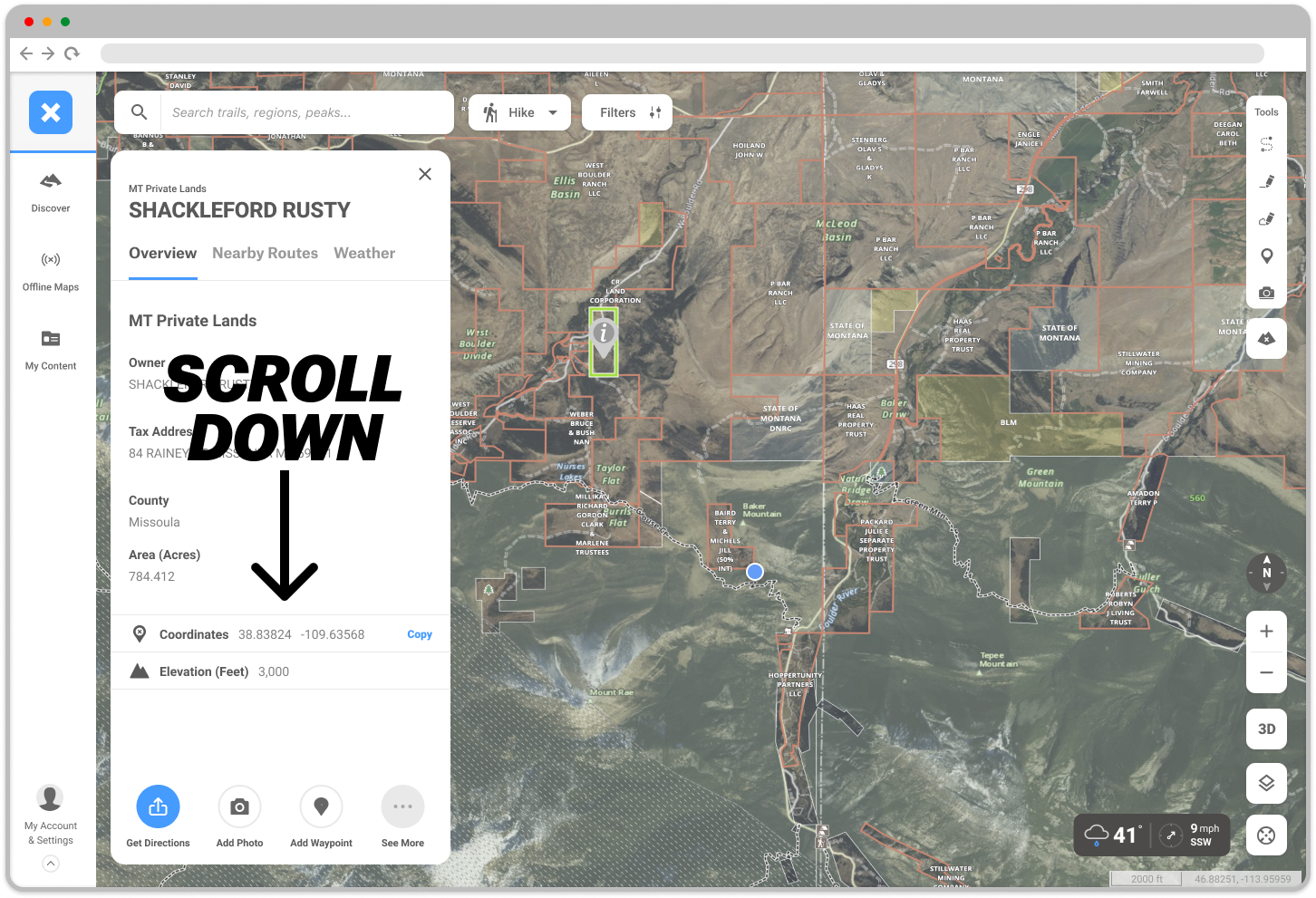 Scroll Down Map Query Web Private Land Backcountry Web.png