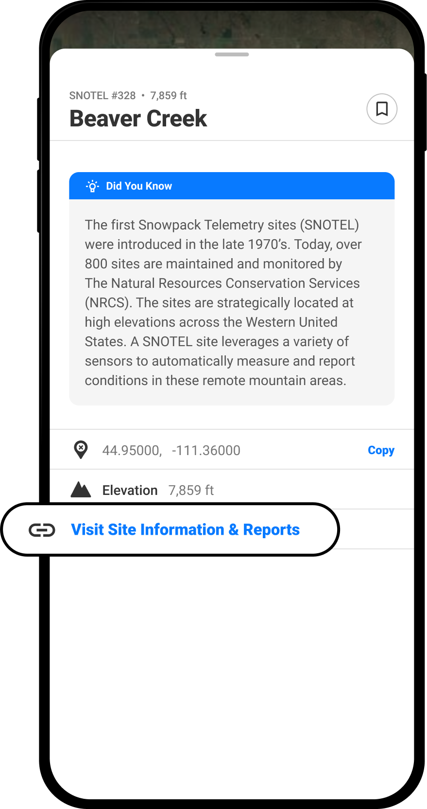 Visit Site Information & Reports Map Query SNOTEL Backcountry App.png