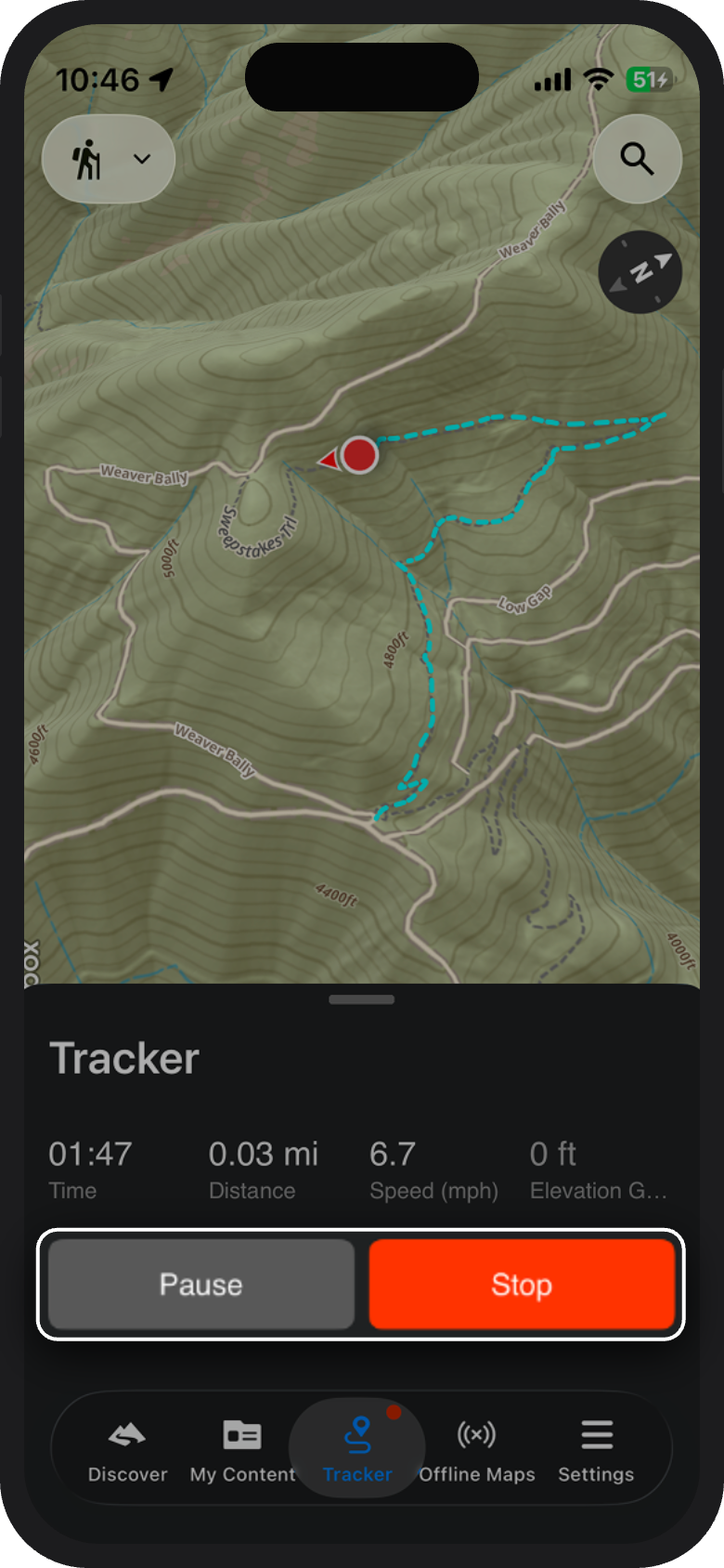 Backcountry App Pause or Stop Track.png